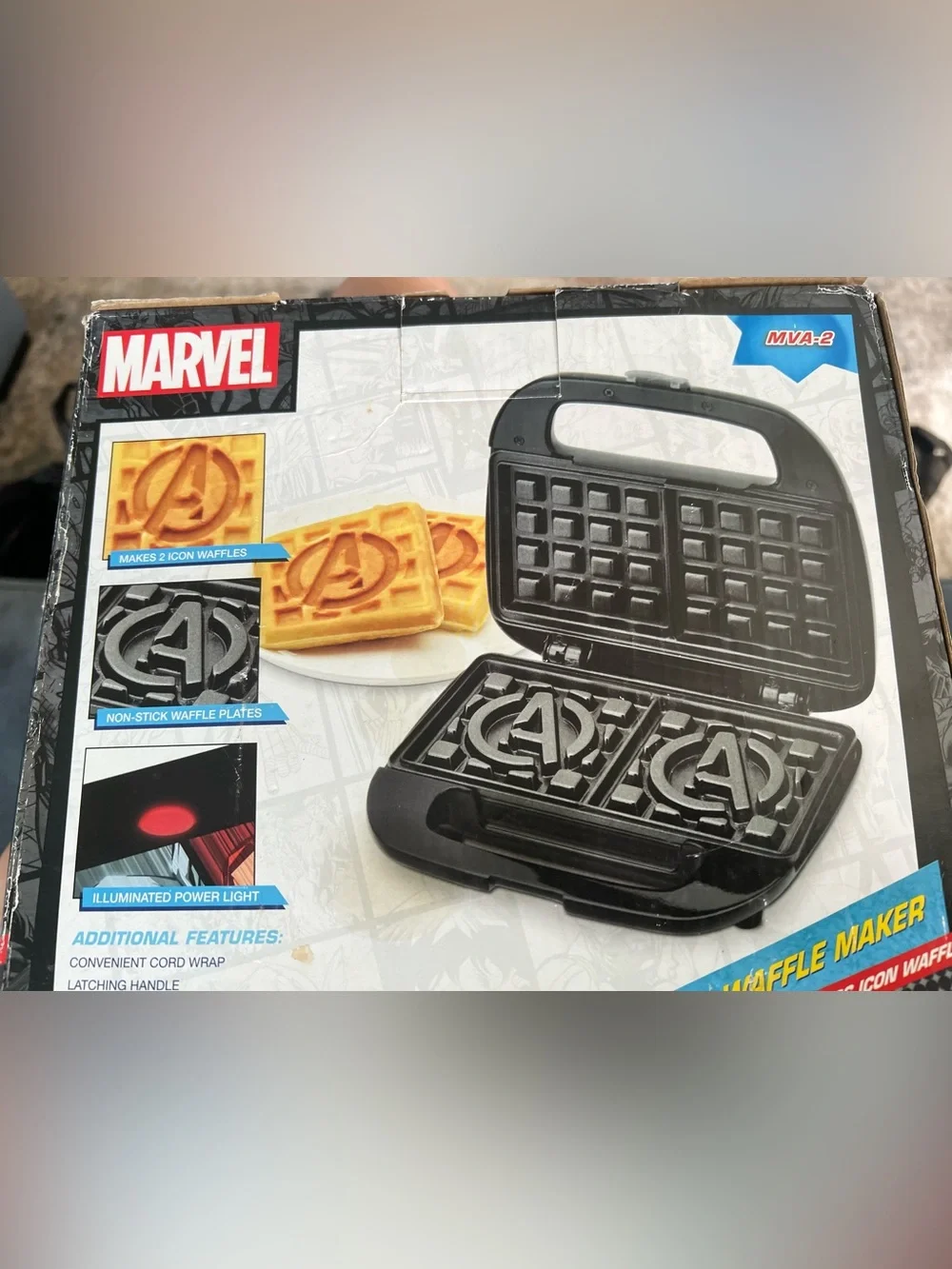 Marvel branded waffle